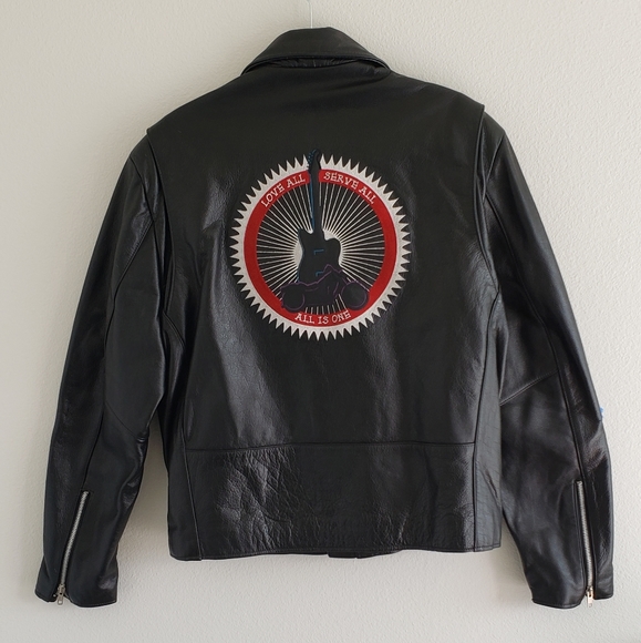 Vintage Leather Jacket Hard Rock New York 1990s Medium Unique Rare Item - Picture 2 of 8